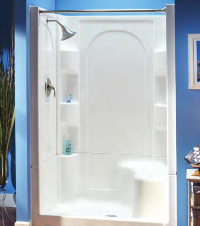 Priced in White 48 4-Piece Shower Stall w/seat CL