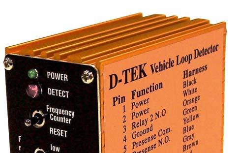 D-TEK Vehicle Loop Detector Operating Instructions