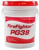 FireFighter PG38 FireFighter PG38 is a non-toxic, propylene glycolbased antifreeze for use in all types of wet fire sprinkler systems, with the exception of CPVC and galvanized.