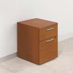BOX/FILE HANGING PEDESTAL This ¾ pedestal design maximizes space while neatly organizing your belongings in one