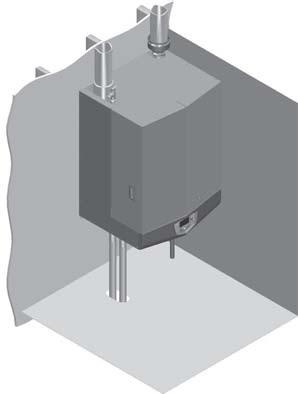 1 Determine boiler location Figure 1-1 Closet Installation - Minimum Required Clearances LEFT 0" MINIMUM TOP 6" MINIMUM VENTILATING * AIR OPENING 6" For closet installations, CPVC or stainless steel
