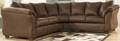 STATIONARY UPHOLSTERY SECTIONALS 75002 DARCY MOCHA -55-56