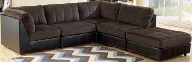 STATIONARY UPHOLSTERY SECTIONALS 10601 HOBOKIN CHOCOLATE -51(2)-46(2)-08