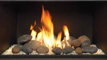 high definition log set and glowing embers for the most realistic wood-like fire