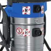 The ATTIX 995-0H/M SD XC TYPE 22 is the most powerful twin-motor machine approved to be used for both H-, and M-Class dust in ZONE 22 environments.