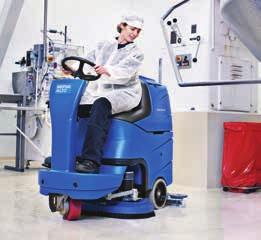 SCRUBTEC R 4 Ride-on scrubber dryer The SCRUBTEC R 4 range of ride-on scrubber dryers bridges the critical gap between walk-behind machines and bigger ride-on machines.