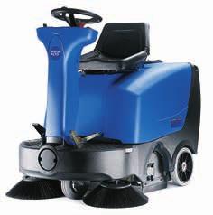 FLOORTEC R 360 Ride-on sweepers w/manual dump FLOORTEC R 360 with its 360 manoeuvrability and up to 16% ramp climbing capacity is the most effective solution for dust-free sweeping in narrow areas,