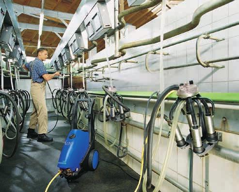 ALPHA BOOSTER 5 Stationary cold water The ALPHA BOOSTER 5 range is a mid range for cleaning in milk sheds, around small farms and garages or also in butcheries and bakeries (for example in