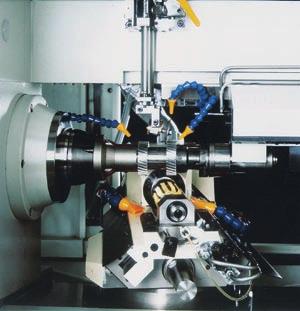 purposes such as power driven deburring tools. Worm wheels can be hobbed by using radial infeed of the hob or especially for wheels with a relatively large helix angle by using tangential hob feed.