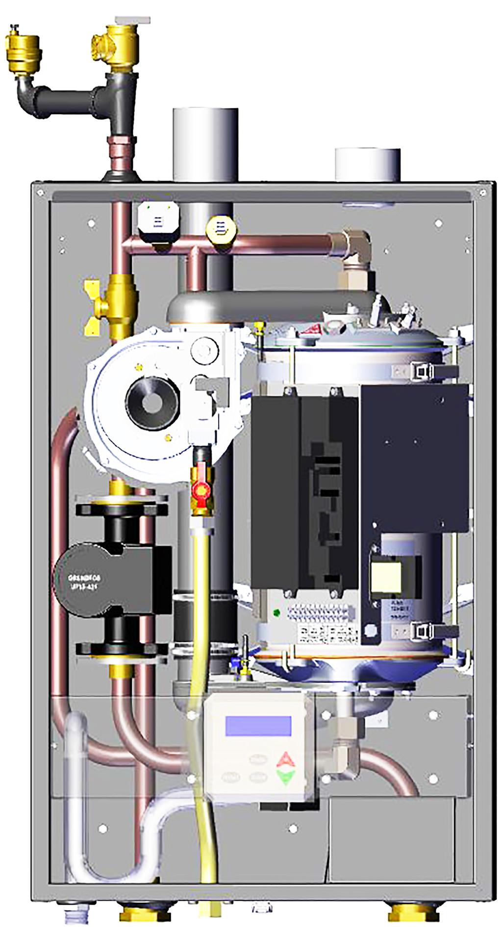 Mixture Pressure Test Port Combustion Air Blower Boiler Control Module Fuse And Holder Gas Shutoff Valve (Shown In Open Position) Heat Exchanger Heat Exchanger Pump Transformer ASME Plate Heat