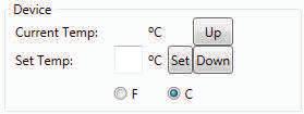 Data Acquisition Software Setup Setting Temperature Set Point Use the UP and DOWN buttons beside Set Temp to adjust temperature set point.