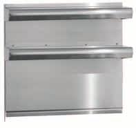 DIAmOND SERIES GAS HEAVy DUTy BACKGUARDS and SHElVES BACKGUARD and HIGH SHElF FEATURES n Sleek European styling with wide radius shelves. n Stainless steel fronts and shelves.