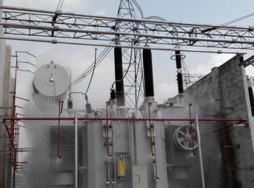 From the measured conductivity result, it is shown that if the foam-water concentrated solution is sprayed while the transformer is energizing, there is a possibility that the transformer will break