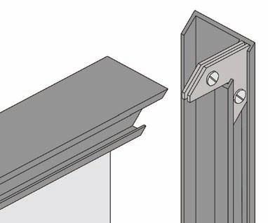 With the bracket in place and the top and a side trim snug together, use a flat head screwdriver to turn the two (2) screws in the bracket to tighten it into the trim. Surround Panel 2.