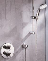 sets - Suitable for high pressure installation systems - Comtemporary and stylish thermostatic mixer - Features GROHE DreamSpray technology,