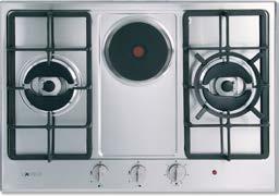 Kitchen Appliances, Hobs 4 Gas Burner Hob Front control knobs Flame failure safety device Cast iron