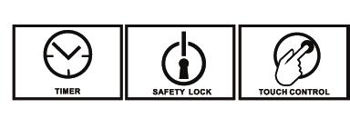 Residual heat, Child safety lock Overflow Safety,