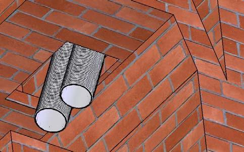 ˆ OPTIONAL: We recommend placing non-faced fiberglass batting insulation between the pipes and existing chimney to prevent heat loss up the chimney. Figure E-4.