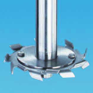 This mixer is best applied by itself in a viscosity range up to 50,000 cps and in conjunction with the anchor to over a million centipoise.