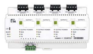 HUB4D 4 Port Hub and Bus Isolator Module Divides the bus into four completely isolated outputs (if one output fails, the others will continue to function) One input port, 4 completely isolated output