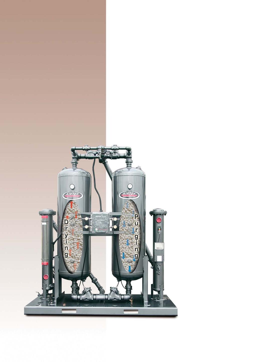 Heatless Air Dryer Operation Airtek Heatless Dryers remove water vapor from compressed air through a process known as Pressure Swing Adsorption.