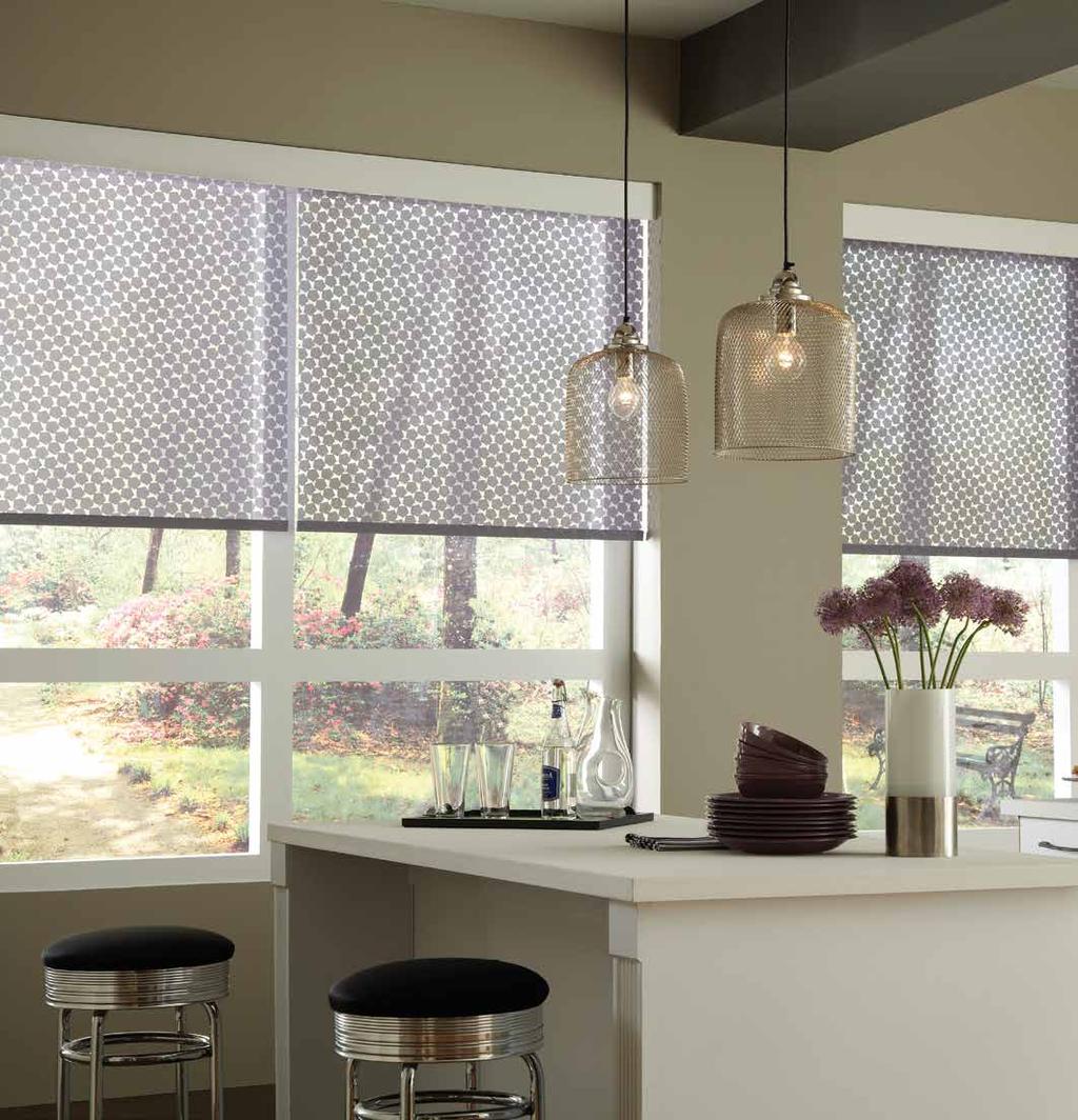 roller shades The Kitchen Put your home in the right light. Prepare for an early afternoon lunch with friends. Press one button. Shades raise and natural light floods the room.