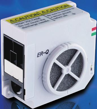 No need for compressed air! Introducing exceptional freedom of installation in a super-compact size The ER-Q supplies clean air from its built-in fan in an energy-efficient manner.
