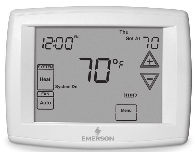 Blue Universal Touchscreen Thermostat with Automatic Heat/Cool Changeover Option Save these instructions for future use!