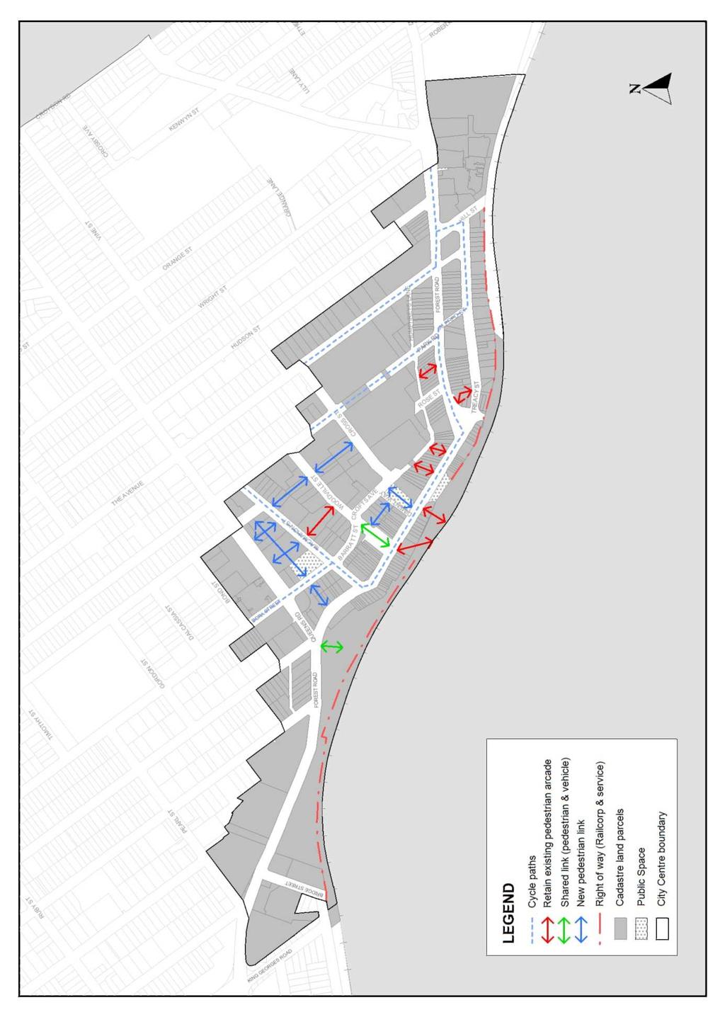 5. Controls for Residential, Commercial and Mixed Use Development 5.3 Built Form Controls Figure 5.3.1: Pedestrian Access Map DCP No.
