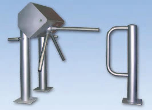 Machine has two pairs of openings and integrated turnstile in order to increase the inlet capacity.
