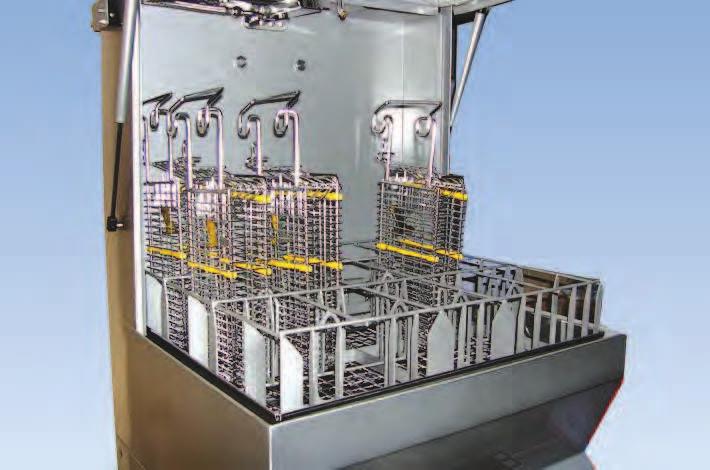 For washing and disinfection. These machines are designed for automatic cleaning and sterilization of knife-baskets, small machine parts (for example, cutter knives) and other objects.