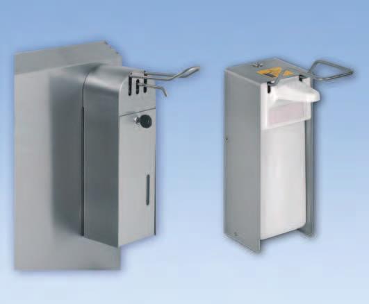 Universal dispensers Universal dispenser type USP/E Front plate equipped with a lock and filling level pointer for prevention of the unauthorized