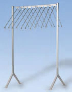 Apron wardrobes For quick and simple apron, boot and helmet storage; in stainless steel 1.4301.