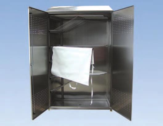 of aprons 40 pieces Order. o 2545-919 Apron drier SZT Compact apron drying frame with hangers for drying and storage of aprons.