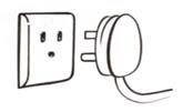 Plug the power cord into a suitable electrical outlet. [Rated not less than 115 volt] 3. Turn the Temperature Control Knob clockwise until the Light Indicator turns on [Fig 2].