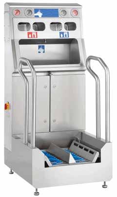 disinfection, reversible turnstile compact inlet system sole washing, brush length: 500 mm unit for washing hands automatic liquid soap
