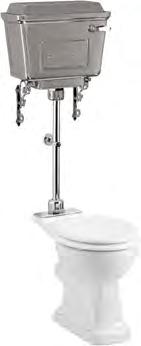 H: 230-238cm Pan Height: 48cm Regal High Level WC with Single Flush Ceramic Cistern P16 290 C28S 200 T30CHR 230 Complete RRP