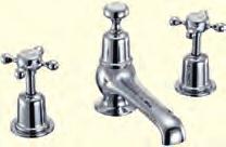TAPS & BRASSWARE TAPS & BRASSWARE 3 tap hole thermostatic mixer with pop-up waste CL29 369 Bath shower mixer deck mounted with S
