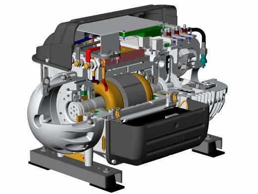 VFD and Inlet Guide Vane Operation The Compressors speed adjusts automatically to match the load and current operating conditions so that optimum efficiency is gained.
