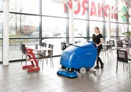 SCRUBTEC 8 - Large scrubber/dryers Large walk-behind scrubber dryer giving high cleaning performance Excellent ergonomic design Easy to understand control panel with OneTouch Scrub Control Extremely