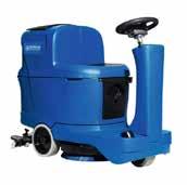 SCRUBTEC R 253 - Ride-on scrubber/dryers Micro Ride-on scrubber dryer - more productive than a larger walk-behind 53 cm wide disc brush system Two water tanks each holding 70 liters Three different