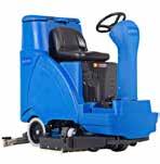 SCRUBTEC R 6 - Ride-on scrubber/dryers Your ideal scrubber dryer for high speed scrubbing 24 Volt battery ride on scrubber dryer equipped with large battery compartment Exceptional water pick up and