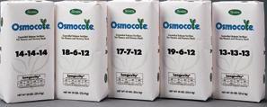 O SMOCO T E FERTILIZERS OSMOCOTE CLASSICS One application will provide plants with a steady continuous metering of nitrogen, phosphorus and potassium nutrients from every prill.