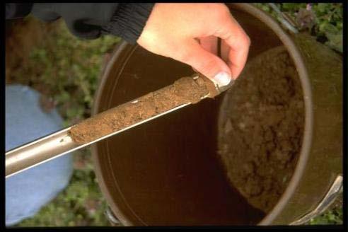 Soil Sampling Procedures Collect 15 to 20 samples with a soil probe and place in a clean bucket or container. Take samples from throughout the entire area of the unit. (Figure 2).