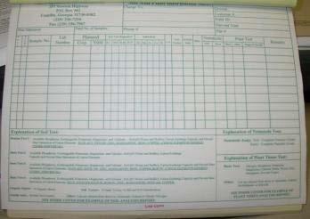 Fill out the information sheet There are numerous labs that test soil for nutrients.