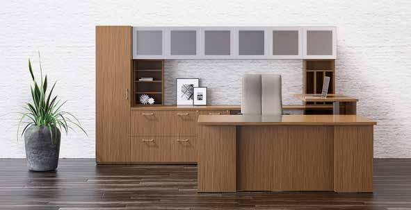 ) L Unit Modular L Units are flexible, affordable and a staple of every working office environment. Overhead cubbies provide easy access to current files and reference materials.