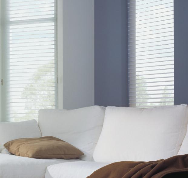 Easy operation Simplicity itself, Silhouette Shades are operated with a single pull cord, controlling the raising and lowering of the blind, together with the tilting of the vanes.