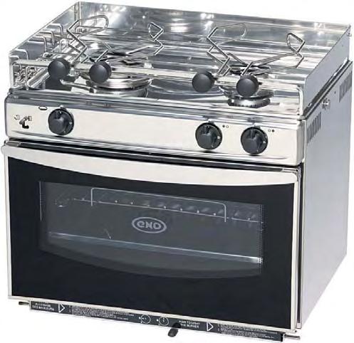 steel oven with grill UK certified 2-burner enamel oven without grill UK certified F3-burner st. steel oven with grill UK certified Ref. Overall dim. mm uilt-in dim.