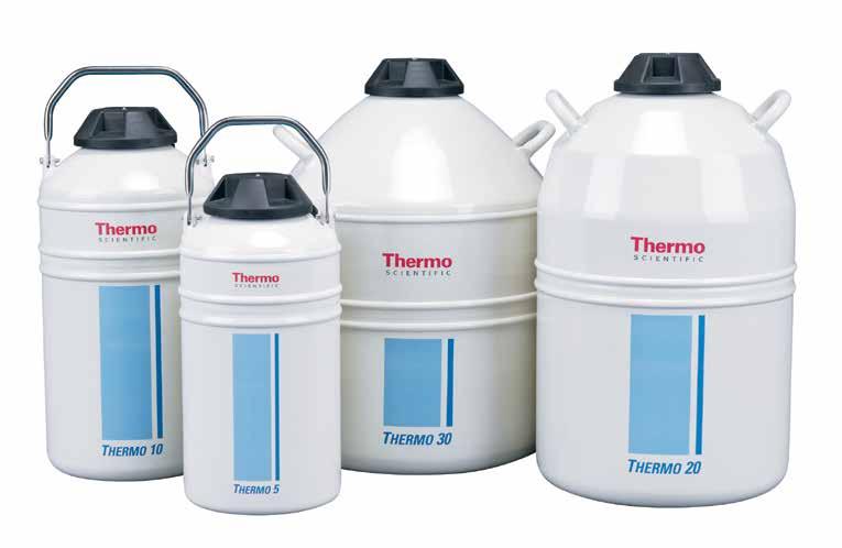 SAMPLE AND LN 2 TRANSPORTATION Thermo Scientific Liquid Nitrogen Transfer Vessels Designed for storing and dispensing small amounts of liquid nitrogen, our Thermo Series includes four models with