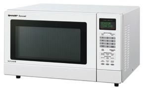 R350RW Midsize Sensor Microwave Oven MID SIZE 1,100W output power 320mm turntable Healthy meals: 5 low fat and 5 vegetarian options 16 Sensor Cook menus 6 Sensor Reheat menus 6 Easy Defrost 3 Express